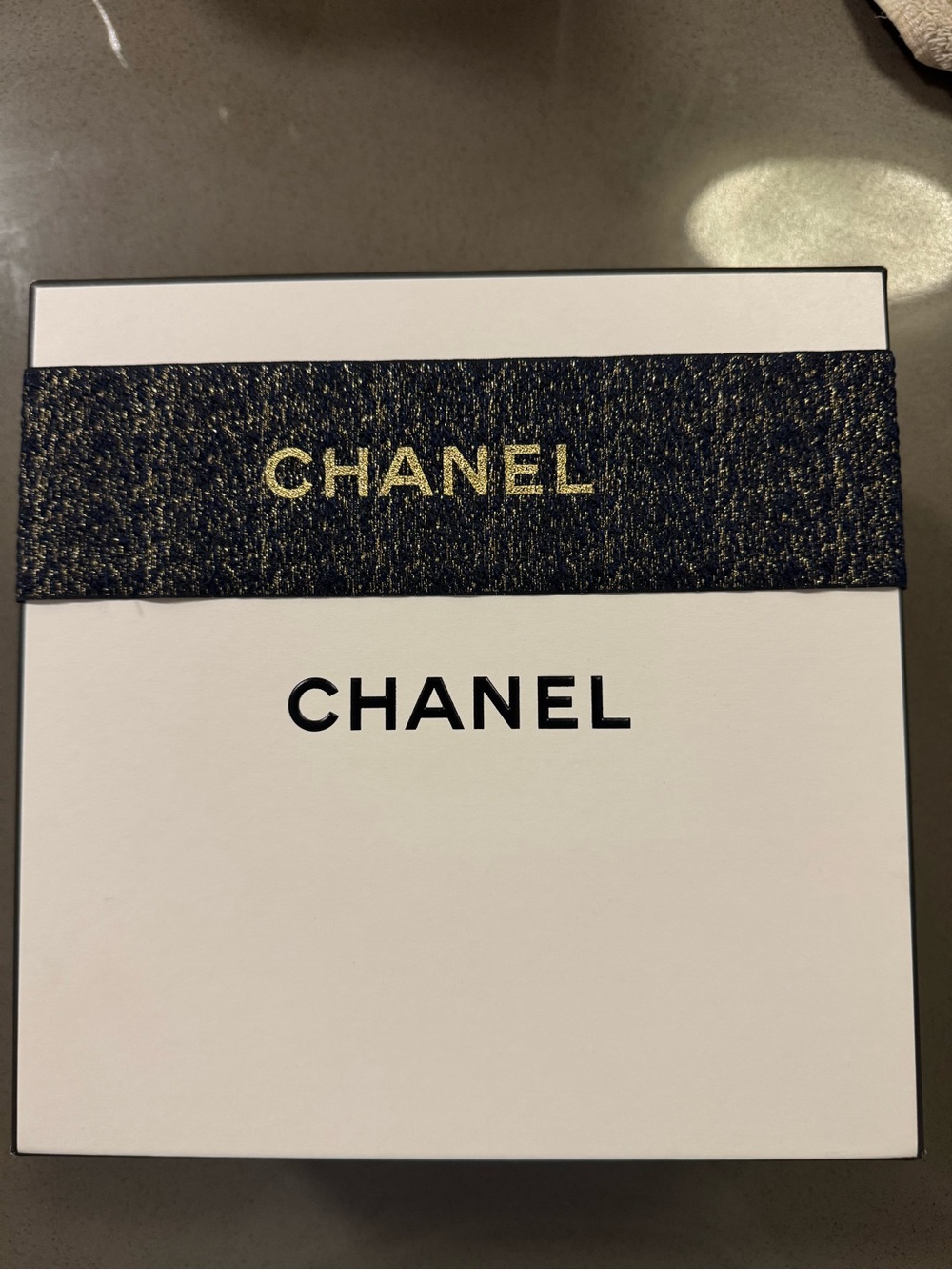 Chanel empty gift box with band and fillings
